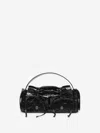 Acne Studios Multipocket Leather Shoulder Bag In Detailed With Knotted Laces And Jean-inspired Rivets On The Pockets