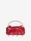 Acne Studios Womens Redpocket Leather Shoulder Bag In Detailed With Knotted Laces And Jean-inspired Rivets On The Pockets