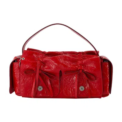 Acne Studios Multipocket Shoulder Bag In Red
