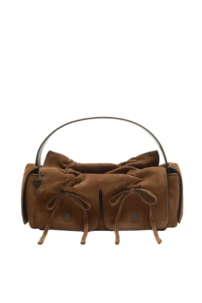 ACNE STUDIOS MULTIPOCKET SUEDE SHOULDER BAG