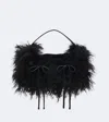 Acne Studios Multipocket Suede Shoulder Bag In Black