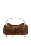 Acne Studios Multipocket Suede Shoulder Bag In Brown