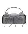 Acne Studios Multipocket Suede Shoulder Bag In Cool Grey