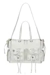 Acne Studios Multiple-pockets Shoulder Bag In White & Grey