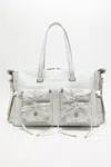 Acne Studios Multipocket Tote Bag In White,grey