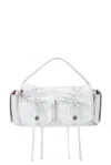 Acne Studios Multipocket Vintage Bag In White & Grey