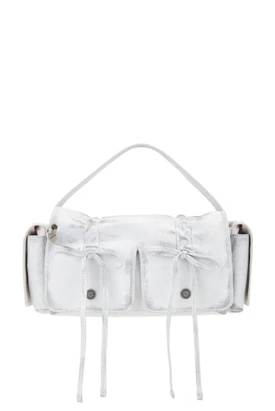 Acne Studios Multipocket Vintage Bag In White & Grey