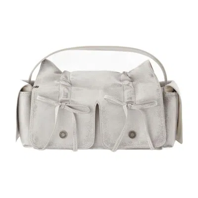 Acne Studios Multipocket Micro Vintage Hand Bag In White