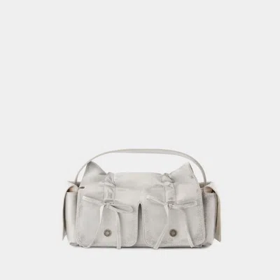 Acne Studios Multipocket Vintage Shoulder Bag In White