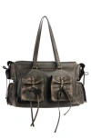 Acne Studios Multipocket Washed Leather Tote