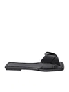 Acne Studios Bow-detailing Leather Slides In Black