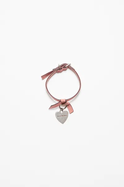 Acne Studios Musubi Charm Bracelet In Salmon Pink