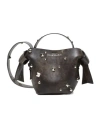 Acne Studios Midi Musubi Leather Tote Bag In Black