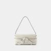 ACNE STUDIOS MUSUBI ELONGATED HOBO BAG - ACNE STUDIOS - LEATHER - WHITE/BLACK