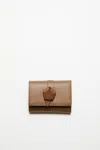 Acne Studios Musubi Folded Wallet In Camel Brown