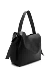 Acne Studios Textured Grained Leather Shoulder Bag In Black