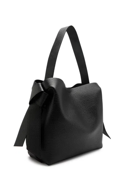 Acne Studios Musubi Grained Leather Tote In Black