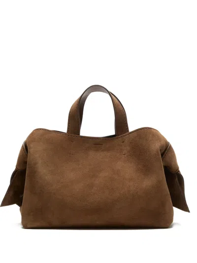 Acne Studios Musubi Knot-detail Tote Bag In Brown