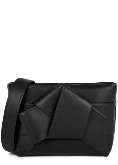 Acne Studios Musubi Knotted Leather Shoulder Bag In Black
