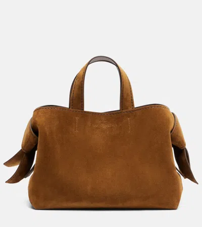 Acne Studios Musubi Large Suede Tote Bag In Brown