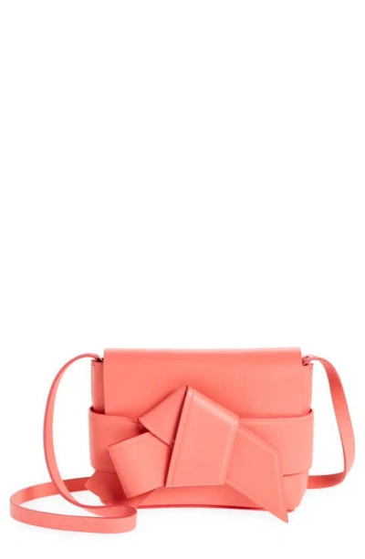 Acne Studios Musubi Leather Crossbody Wallet In Electric Pink