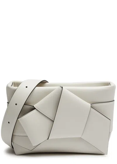 Acne Studios Musubi Leather Shoulder Bag In White