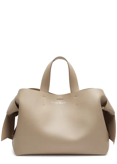 Acne Studios Musubi Leather Tote In Beige