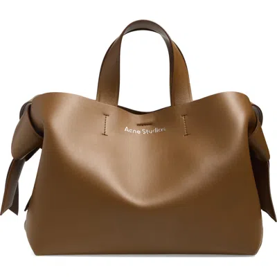 Acne Studios Musubi Leather Tote In Brown