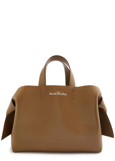 Acne Studios Musubi Leather Tote In Camel