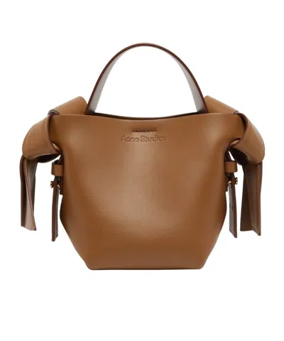 Acne Studios Musubi Mini Shoulder Bag In Camel Brown