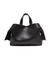 Acne Studios Musubi Knotted Leather Tote In Black