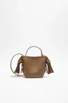 Acne Studios Micro Leather Bag In Camel Brown