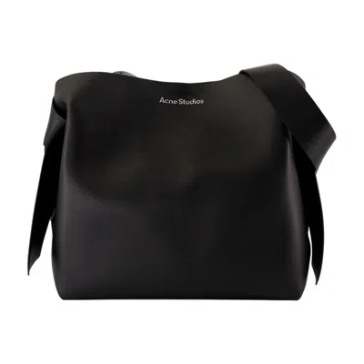 Acne Studios Musubi Midi New R Shoulder Bag In Black
