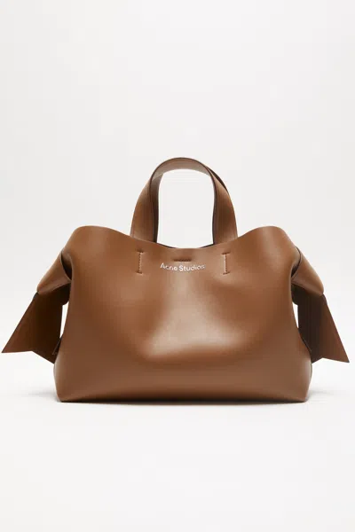 Acne Studios Musubi Midi Tote In Camel Brown