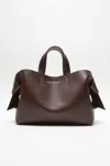 Acne Studios Musubi Midi Tote In Dark Brown