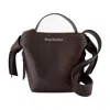 Acne Studios Musubi Mini Leather Shoulder Bag In Brown