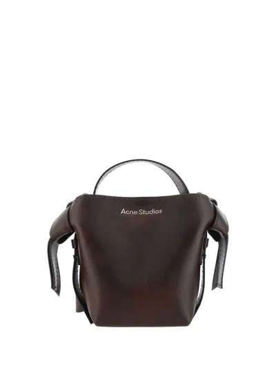Acne Studios Musubi Mini Aged R Crossbody In Brown