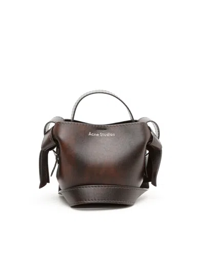 Acne Studios Musubi Mini Aged R Crossbody In Brown