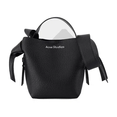Acne Studios Women Mini Shoulder Bag With Musubi Knot In Black