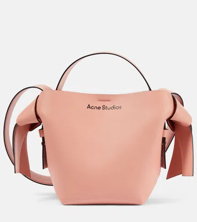 Acne Studios Musubi Mini Leather Shoulder Bag In Salmon Pink