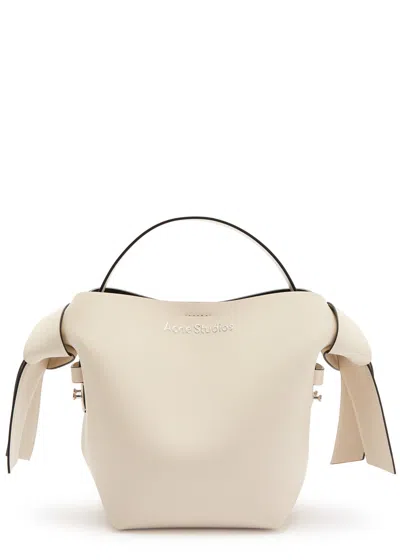 Acne Studios Musubi Mini Leather Shoulder Bag In Neutral