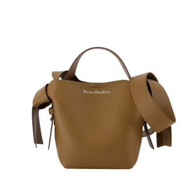 Acne Studios Musubi Mini Shoulder Bag In Camel Brown