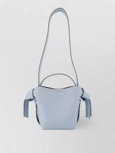 Acne Studios Musubi Mini R Leather Shoulder Shopper In Blue