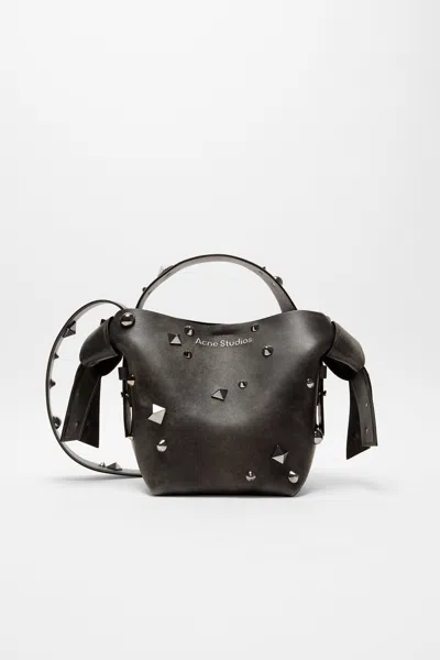 Acne Studios Musubi Mini Shoulder Bag In Black,grey