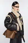 Acne Studios Musubi Mini Shoulder Bag In Brown