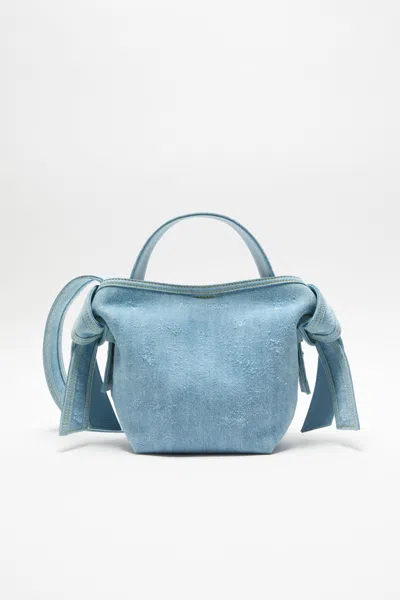 Acne Studios Musubi Mini Shoulder Bag In Light Blue