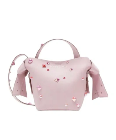 Acne Studios Musubi Mini Shoulder Bag In Dsj Pink/grey