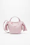 Acne Studios Musubi Mini Shoulder Bag In Pink,grey