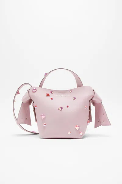 Acne Studios Musubi Mini Shoulder Bag In Pink,grey