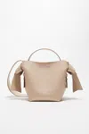 Acne Studios Mini Musubi Leather Top Handle Bag In Taupe Beige